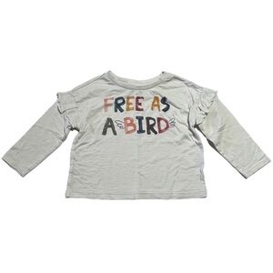 Gymboree “Free as a Bird” ruffle shoulder long sleeve 2T
